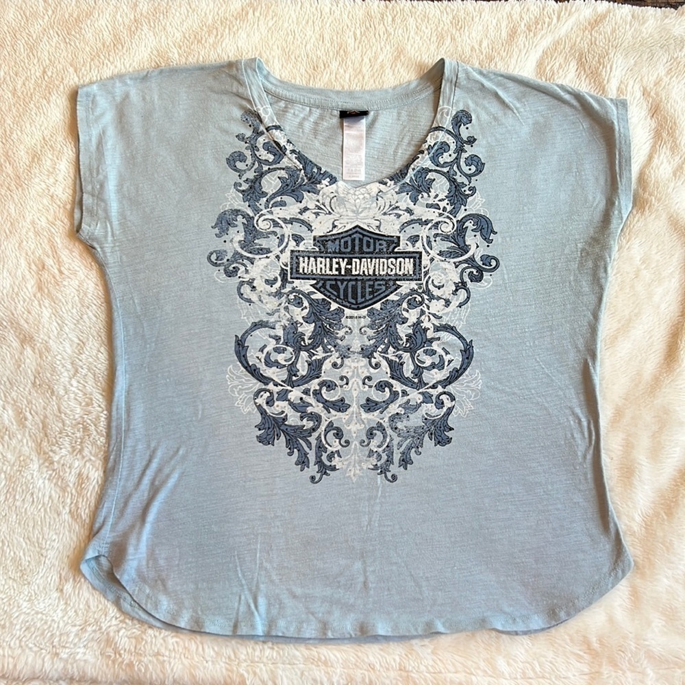 Light Blue Harley Davidson t-shirt XL Algona, Iowa